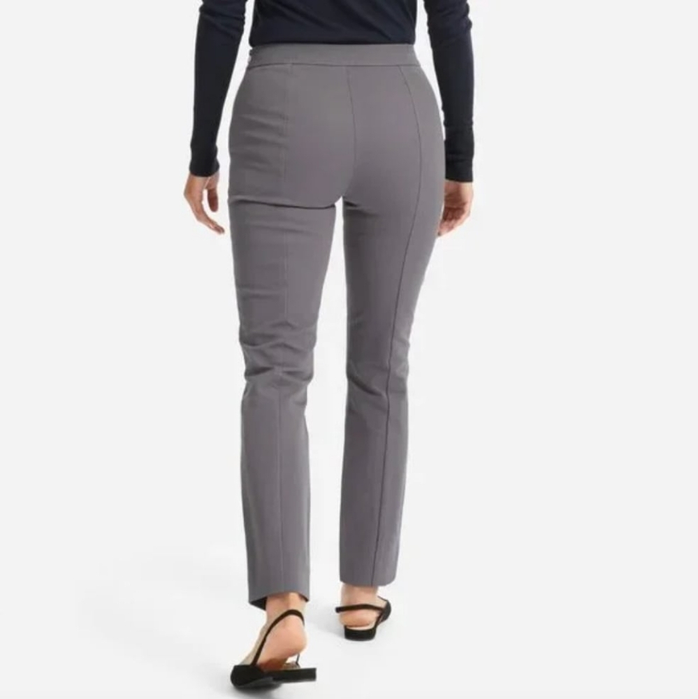 Everlane The Side-Zip Stretch Cotton Pant Grey size 0 Fall Office School